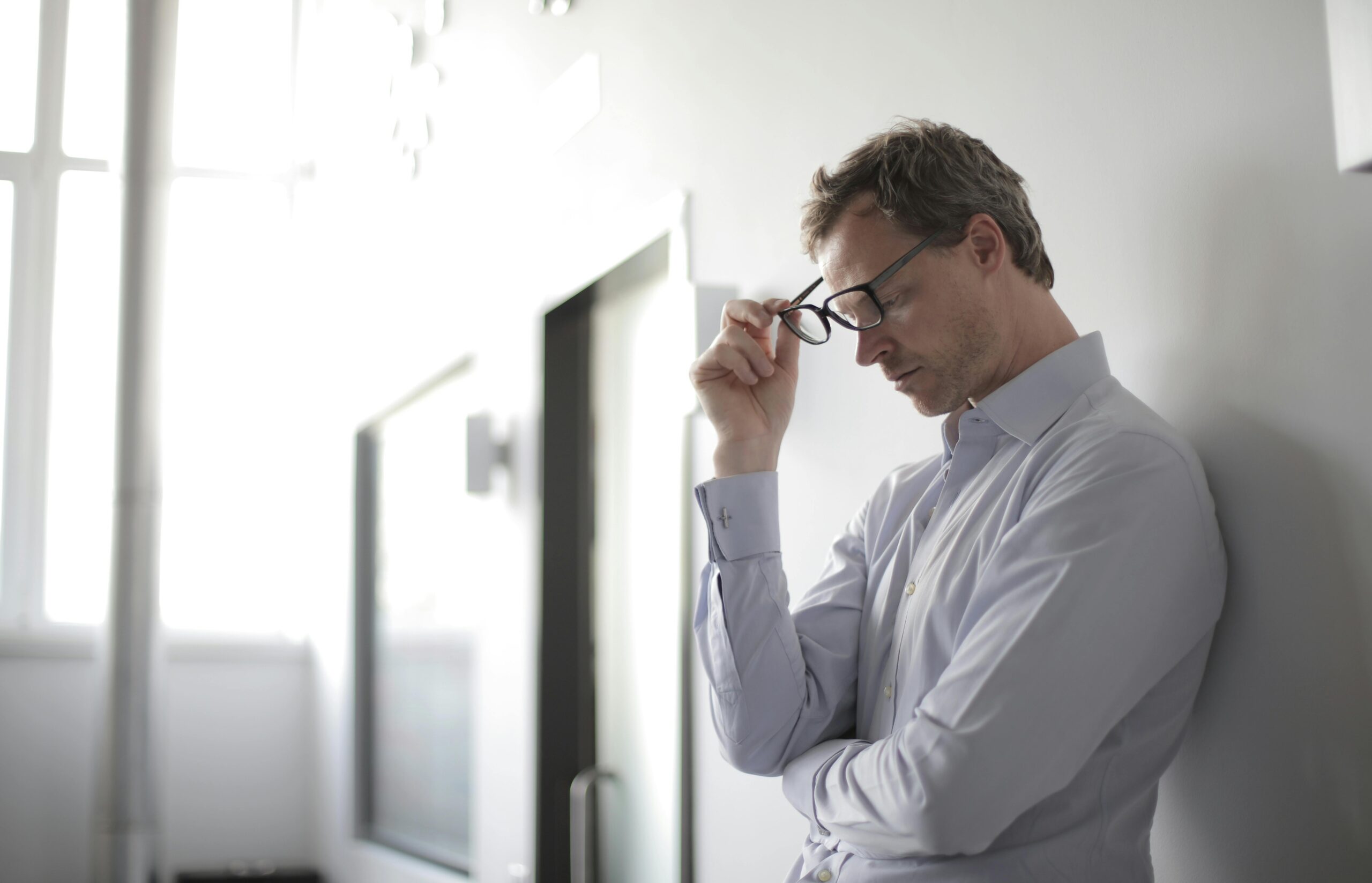 Stressed man wondering about stress awareness month